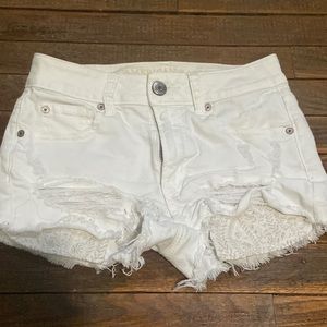 American Eagle Outfitters Stretch Hi-Rise Shortie jean shorts